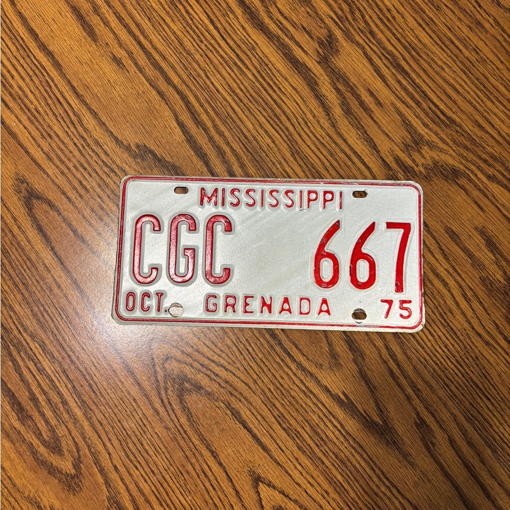Vintage Mississippi License Plate